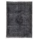 Gray Over-Dyed Rug for Modern Interiors. Mid-Century Vintage Turkish Carpet. 5.8 x 8.2 Ft (175 x 248 cm)