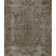 Gray Over-Dyed Rug for Modern Interiors. Handmade Vintage Turkish Carpet. 5.8 x 9.3 Ft (175 x 283 cm)