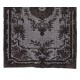 Gray Over-Dyed Rug for Modern Interiors. Mid-Century Vintage Turkish Carpet. 5.8 x 9.5 Ft (175 x 287 cm)