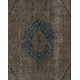 Brown Over-Dyed Rug for Modern Interiors. Mid-Century Vintage Turkish Carpet. 5.9 x 9 Ft (177 x 273 cm)