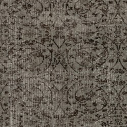 Authentic Bluish Gray Over-Dyed Rug for Modern Interiors. Floral Pattern Handmade Vintage Turkish Carpet. 5.9 x 9.5 Ft (178 x 289 cm)