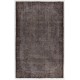 Gray Over-Dyed Rug for Modern Interiors. Mid-Century Vintage Turkish Carpet. 6 x 9.4 Ft (182 x 286 cm)