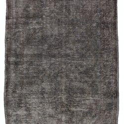 Gray Over-Dyed Rug for Modern Interiors. Mid-Century Vintage Turkish Carpet. 6 x 9 Ft (183 x 275 cm)