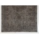 Gray Over-Dyed Rug for Modern Interiors. Mid-Century Vintage Turkish Carpet. 6 x 9.2 Ft (185 x 278 cm)