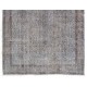 Gray Over-Dyed Rug for Modern Interiors. Mid-Century Vintage Turkish Carpet. 6 x 10 Ft (185 x 305 cm)