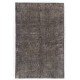 Gray Over-Dyed Rug for Modern Interiors. Handmade Vintage Turkish Carpet. 6.3 x 9.8 Ft (190 x 298 cm)