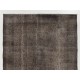 Gray Over-Dyed Rug for Modern Interiors. Handmade Vintage Turkish Carpet. 6.5 x 9.7 Ft (196 x 295 cm)