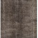 Gray Over-Dyed Rug for Modern Interiors. Handmade Vintage Turkish Carpet. 6.5 x 9.7 Ft (196 x 295 cm)