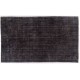Charcoal Gray Over-Dyed Rug for Modern Interiors. Handmade Vintage Turkish Carpet. 6.5 x 10.6 Ft (196 x 322 cm)