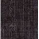 Charcoal Gray Over-Dyed Rug for Modern Interiors. Handmade Vintage Turkish Carpet. 6.5 x 10.6 Ft (196 x 322 cm)