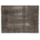 One-of-a-kind Gray Over-Dyed Rug for Modern Interiors. Handmade Vintage Turkish Carpet. 6.9 x 10 Ft (210 x 304 cm)