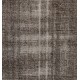 One-of-a-kind Gray Over-Dyed Rug for Modern Interiors. Handmade Vintage Turkish Carpet. 6.9 x 10 Ft (210 x 304 cm)
