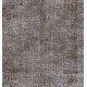 Distressed Gray Over-Dyed Rug for Contemporary Interiors. Hand-Knotted Vintage Turkish Carpet. 6.9 x 10 Ft (210 x 307 cm)