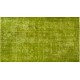 Green Overdyed Rug for Modern Home & Office. Hand-Knotted Vintage Turkish Carpet. 3.7 x 6.8 Ft (110 x 205 cm)
