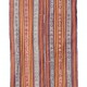 Striped Vintage Handwoven Kilim Runner. Turkish Wool Hallway Runner. 3.5 x 11.5 Ft (105 x 350 cm)
