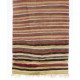 Vintage Striped Handwoven Wool Kilim Runner. Turkish Double Sided Hallway Runner. 4.2 x 11.2 Ft (125 x 340 cm)