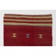 Handmade Turkish Wool Kilim Rug, Authentic Floor Covering. 4.2 x 5.5 Ft (127 x 167 cm)