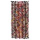 Handmade Turkish Kilim Rug with Colorful Poms. Tribal Style Bed Cover & Wall Hanging. 4.2 x 8.6 Ft (127 x 260 cm)