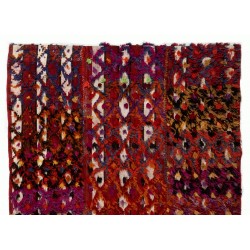 Mutlicolored Anatolian Kilim "Flat-Weave", Handwoven Vintage Wall Hanging. 4.3 x 6 Ft (130 x 180 cm)