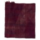 Authentic Handmade Chequered Design Vintage Turkish Kilim Rug in Blue and Red Color. 4.5 x 5 Ft (135 x 154 cm)