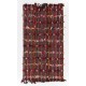 Handmade Turkish Kilim Rug with Colorful Poms. Tribal Style Bed Cover & Wall Hanging. 4.7 x 8.4 Ft (142 x 253 cm)