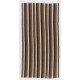 Turkish Vintage Kilim with Vertical Bands, Cream and Brown Colors Rug Made of %100 Natural Un-Dyed Wool. 4.7 x 9.2 Ft (143 x 278 cm)