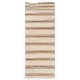 Handwoven Vintage Anatolian Kilim Made of Wool. Striped Hallway Runner (Reversible). 4.7 x 11.9 Ft (143 x 362 cm)