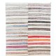 Vintage Cotton Rag Rug. Flat-Weave Kilim. Reversible Floor Covering. 4.9 x 11.2 Ft (148 x 340 cm)