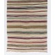 Multicolored Handwoven Vintage Turkish Wool Runner Kilim for Hallway Decor. 5 x 13.3 Ft (150 x 403 cm)