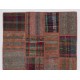 Turkish Patchwork Kilim (Flat-weave) with Tribal Flair, Vintage Handmade Rug. 5 x 8 Ft (152 x 245 cm)