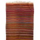 Handwoven Vintage Turkish Wool Runner Kilim for Hallway Decor. 5 x 12.9 Ft (152 x 393 cm)