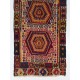 Antique Kilim, Geometric Pattern Handmade Turkish Rug. 5 x 14.2 Ft (152 x 430 cm)