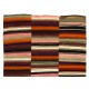 Vintage Striped Handwoven Anatolian Kilim Rug for Living Room Decor, 100% Wool. 5 x 8.3 Ft (155 x 250 cm)