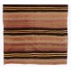 Vintage Striped Handwoven Anatolian Kilim Rug for Home & Office Decor, 100% Wool. 5 x 9.6 Ft (155 x 290 cm)