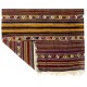 Traditional Vintage Colorful Striped Turkish Kilim Rug. 5.2 x 9.4 Ft (156 x 285 cm)