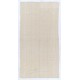 Solid Ivory Color Kilim Runner, Vintage Handwoven Turkish Hallway Runner. 5.2 x 9.6 Ft (156 x 290 cm)