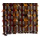 Handmade Vintage Turkish Village Kilim (Flat-weave) with Wool & Cotton Poms. 5.2 x 9.2 Ft (157 x 280 cm)