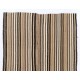 Authentic Handmade Turkish Kilim (Flat-Weave) with Vertical Bands, 100% Wool. 5.2 x 7.8 Ft (158 x 237 cm)