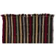 Authentic Handmade Turkish Kilim (Flat-Weave) with Vertical Bands, 100% Wool. 5.3 x 6 Ft (160 x 185 cm)