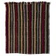 Authentic Handmade Turkish Kilim (Flat-Weave) with Vertical Bands, 100% Wool. 5.3 x 6 Ft (160 x 185 cm)