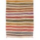 Multicolored Banded Handwoven Vintage Turkish Wool Runner Kilim for Hallway Decor. 5.3 x 13.7 Ft (160 x 417 cm)