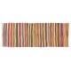 Multicolored Banded Handwoven Vintage Turkish Wool Runner Kilim for Hallway Decor. 5.3 x 13.7 Ft (160 x 417 cm)
