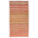 Colorful Handwoven Vintage Turkish Wool Kilim (Flat-weave) with Striped Design. 5.5 x 9.6 Ft (165 x 290 cm)