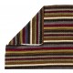 Vintage Turkish Kilim "Flat-Weave", Striped Handmade Wool Rug (Reversible). 5.6 x 5.9 Ft (168 x 178 cm)