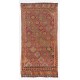 Handmade Turkish Jijim Kilim, Vintage Flat Weave Wool Rug with Interlocking Stars and Diamonds. 5.6 x 11 Ft (168 x 338 cm)