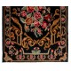 Bessarabian Vintage Hand-Woven Moldovian Wool Kilim, Unique Floral Pattern 50 years old Kilim Rug. 5.6 x 9.3 Ft (169 x 283 cm)