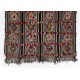 Turkish Kilim "Flat-Weave", Handwoven Vintage Rug with Colorful Pomps. 5.6 x 7.3 Ft (170 x 220 cm)