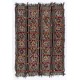 Turkish Kilim "Flat-Weave", Handwoven Vintage Rug with Colorful Pomps. 5.6 x 7.3 Ft (170 x 220 cm)