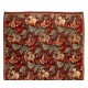 Bessarabian Vintage Hand-Woven Moldovian Wool Kilim, Unique Floral Pattern 50 years old Kilim Rug. 5.7 x 9.5 Ft (172 x 289 cm)