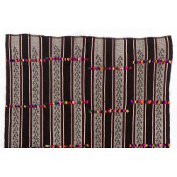 Multicolored Vintage Handmade Turkish Authentic Kilim "Flat-Weave". 100% Wool. 5.8 x 7.5 Ft (175 x 227 cm)